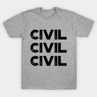 Civil Vintage Retro (Black) T-Shirt